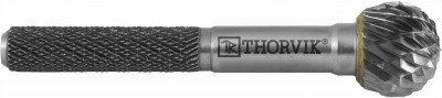 Thorvik TRRBD10090654-2  Борфреза твердосплавная сферическая, тип D, 10 мм, двойная насечка, в боксе TRRBD10090654-2